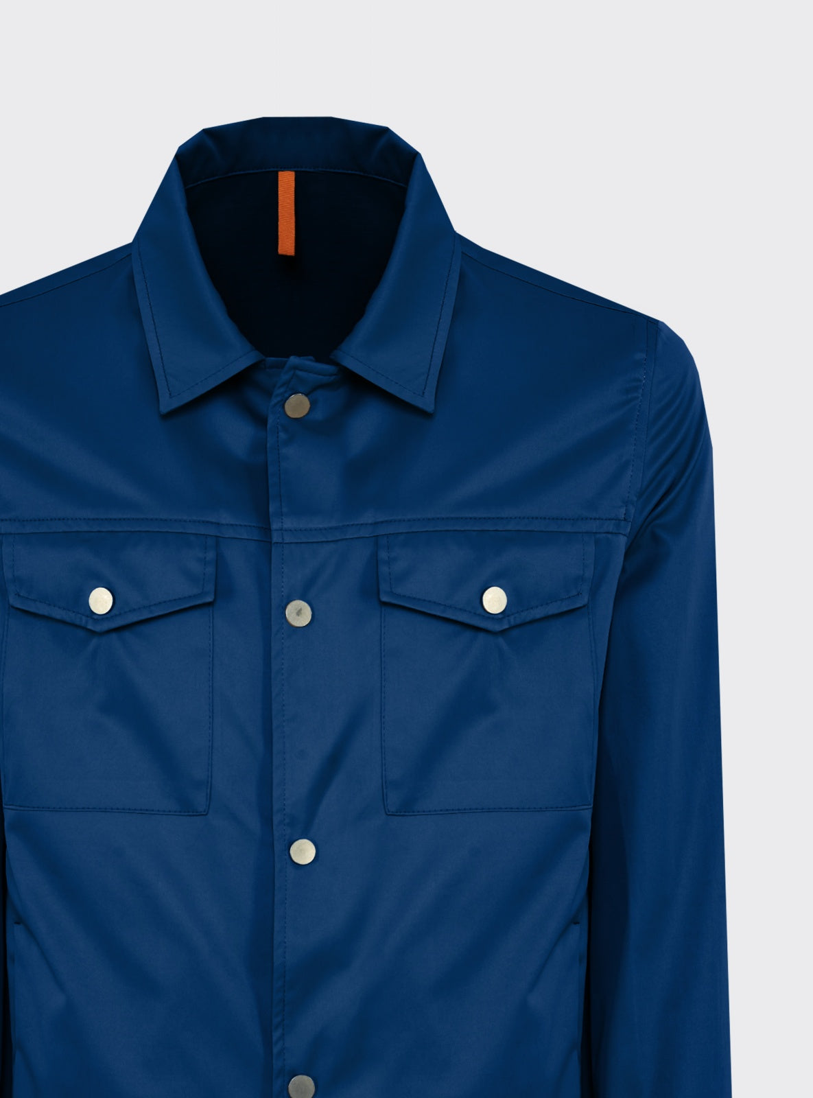 Sobrecamisa Técnica Davide Azul Intenso – detalle – Scarano Napoli #Color_Azul Intenso