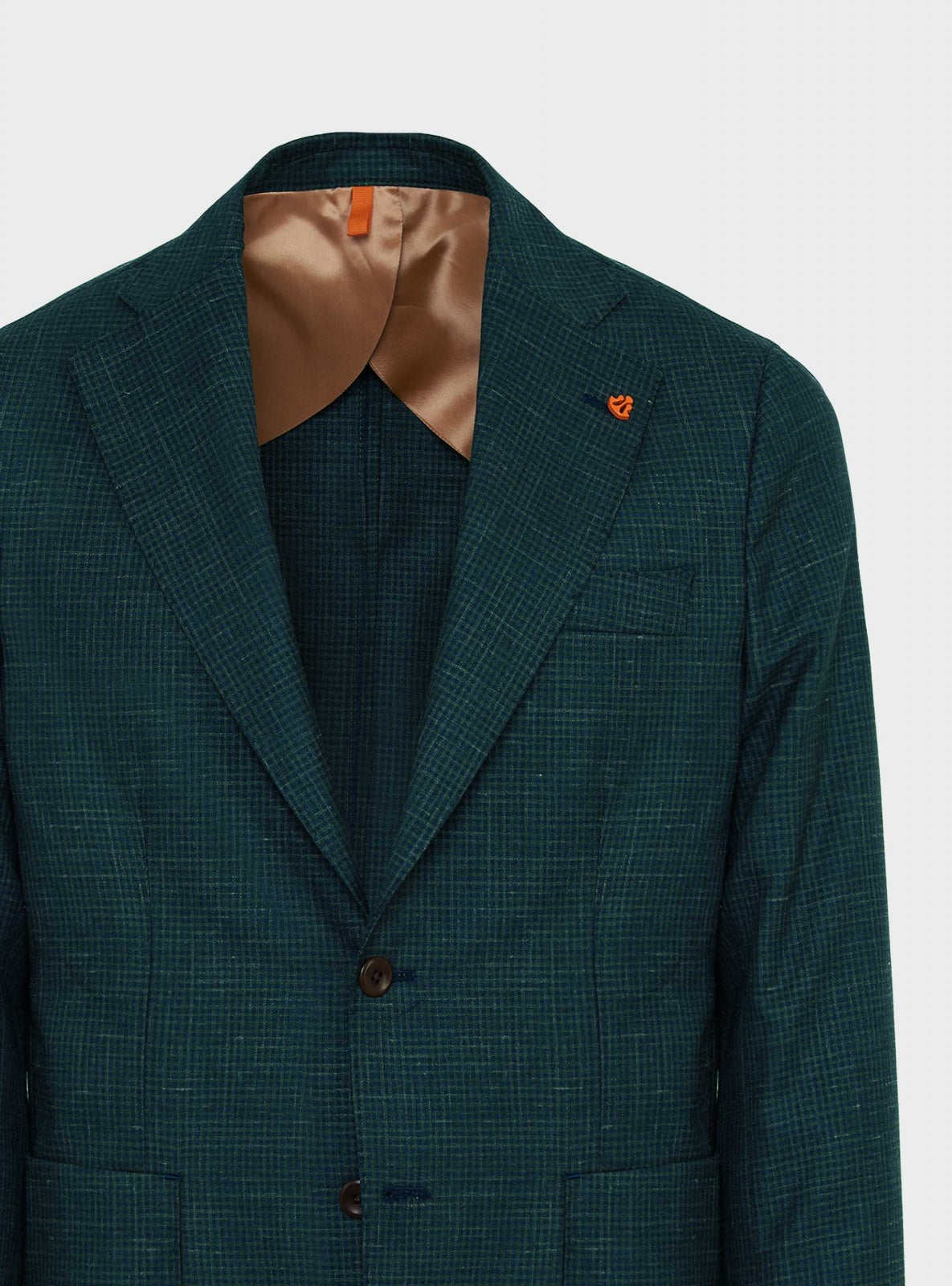 Giacca Micro Check Verde – dettaglio – Scarano Napoli #Colore_Verde