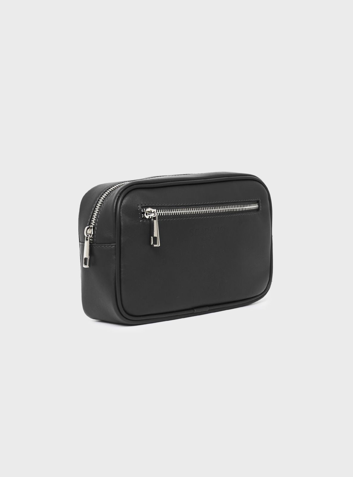 Pochette uomo in pelle nera – Scarano Napoli