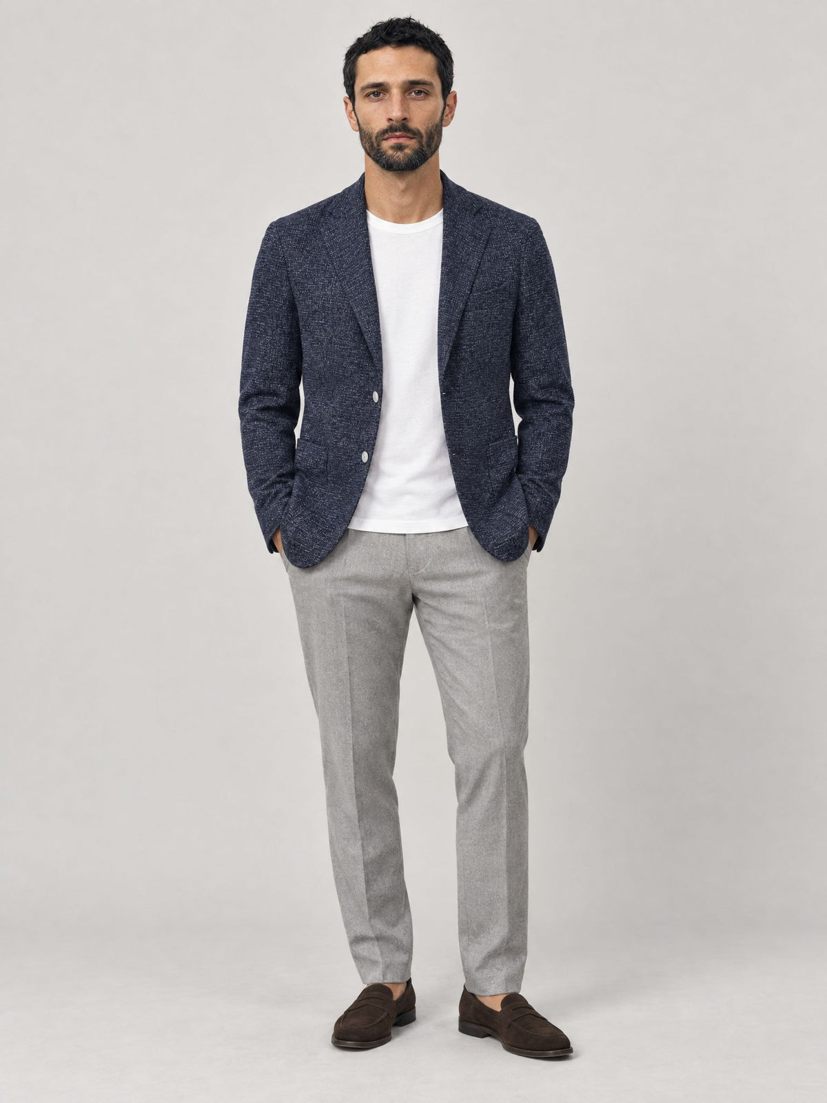 Marco indossa Giacca Cadice in Jersey Blu – Scarano Napoli #Colore_Blu