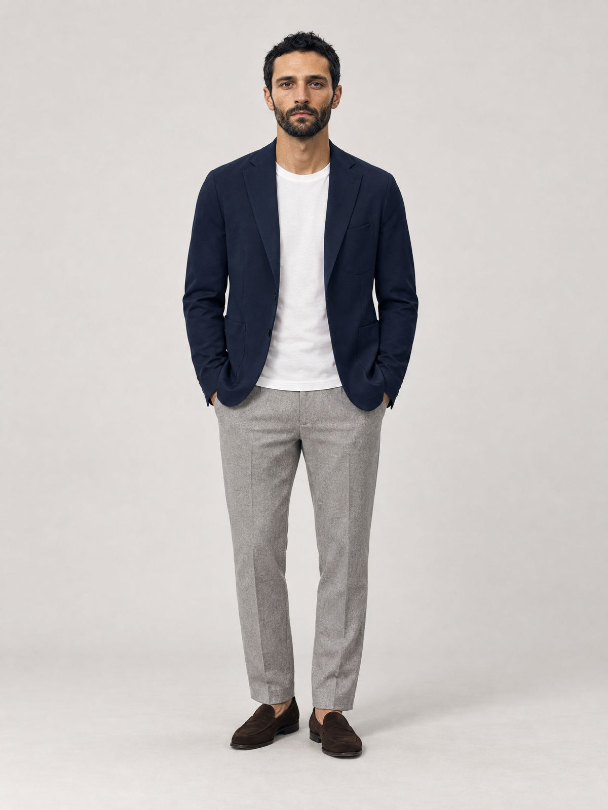 Marco indossa Giacca in Jersey Blu – Scarano Napoli #Colore_Blu