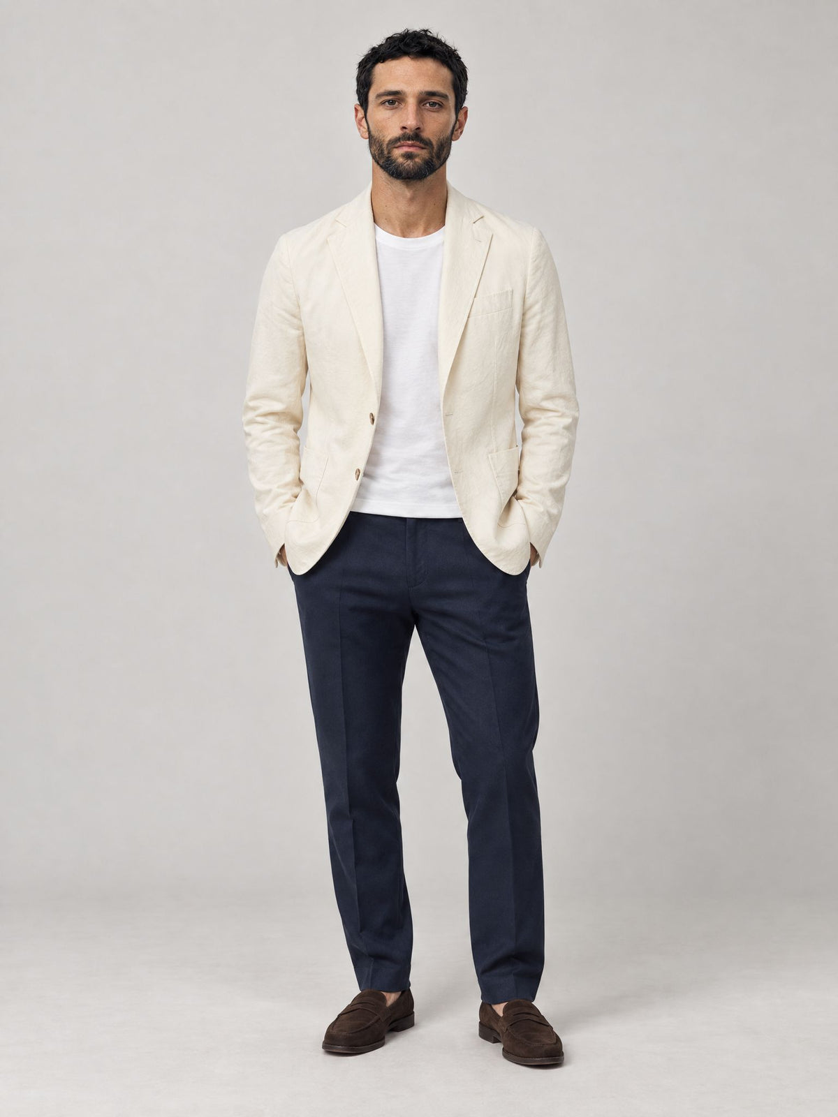 Marco indossa Giacca Goffrato Off-White – Scarano Napoli #Colore_Off-White