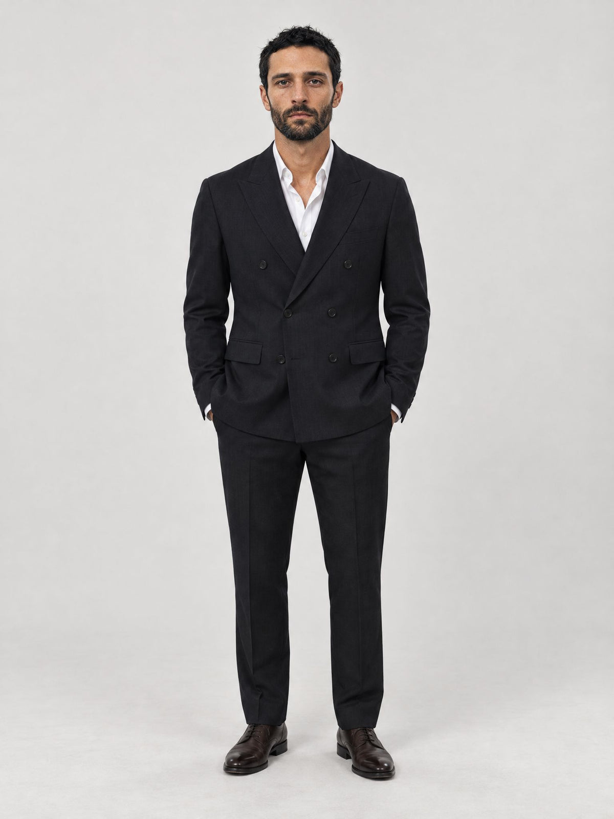 Marco wears Tropea Double-Breasted Suit Blue – Scarano Napoli #Colour_Blue