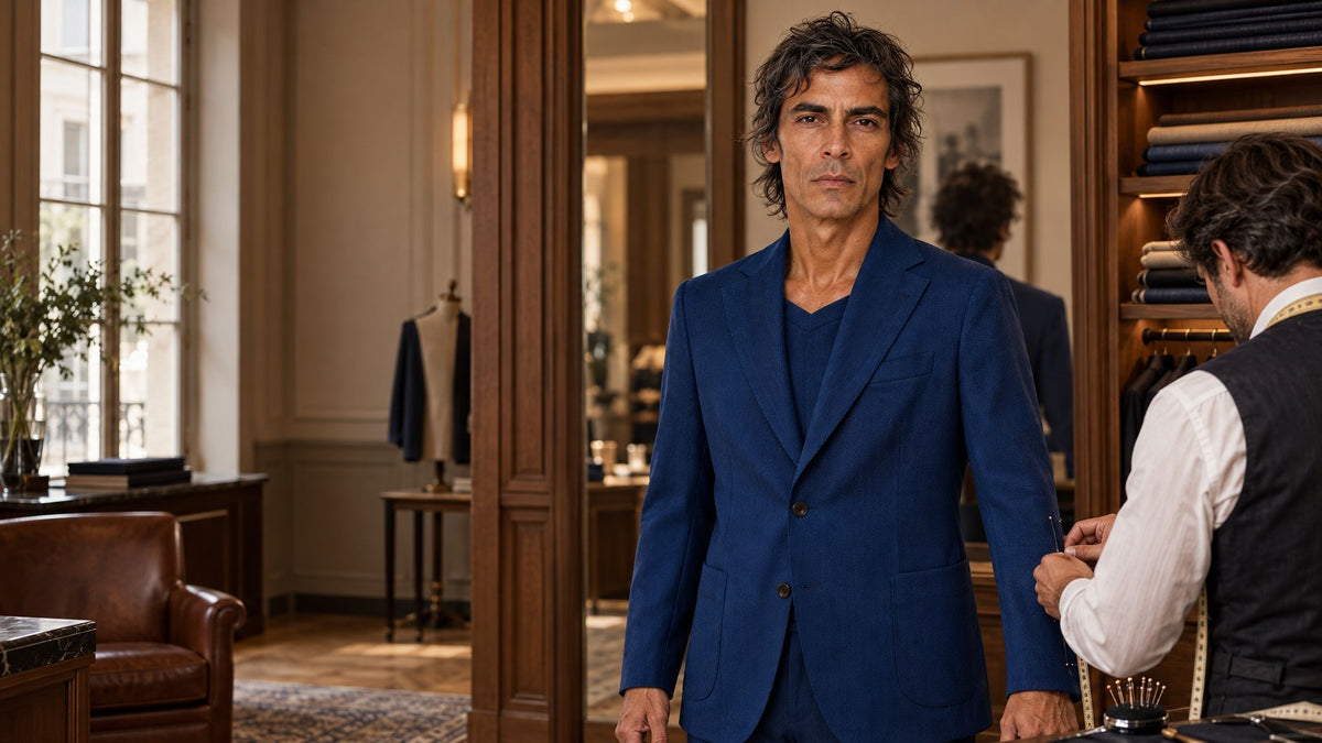 Prueba a medida en la boutique Scarano Napoli