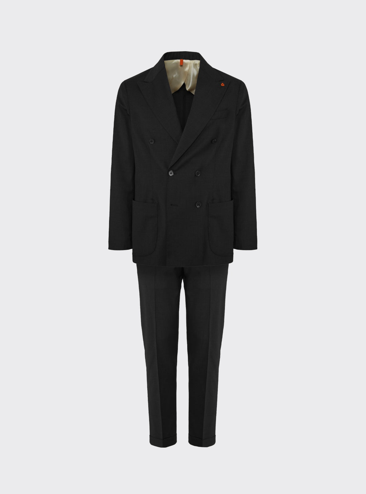 Tropea Double-Breasted Suit Black – Scarano Napoli #Colour_Black