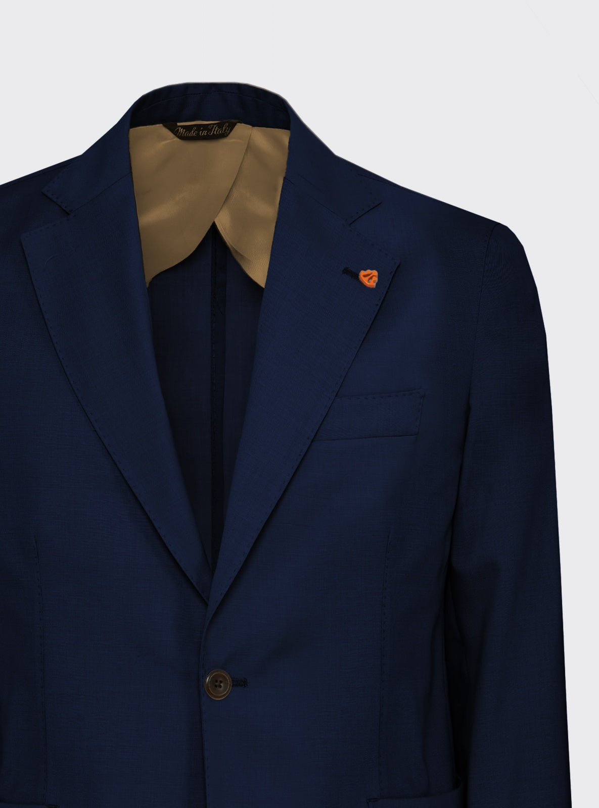 Trapani Suit Blue – detail – Scarano Napoli #Colour_Blue