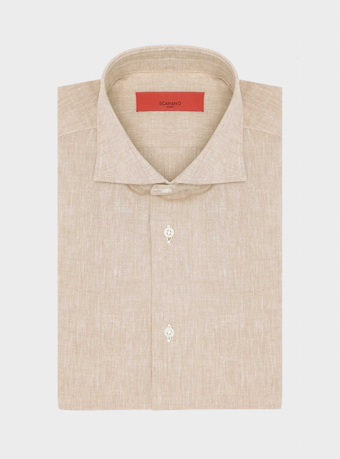 Camisa de Lino Beige – Scarano Napoli #Color_Beige