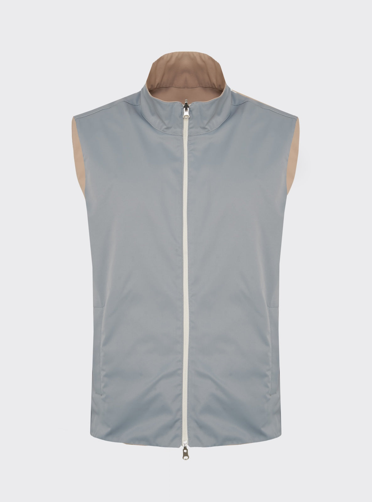 Gilet Tecnico Reversibile Grigio Perla / Beige – Scarano Napoli #Colore_Grigio Perla / Beige