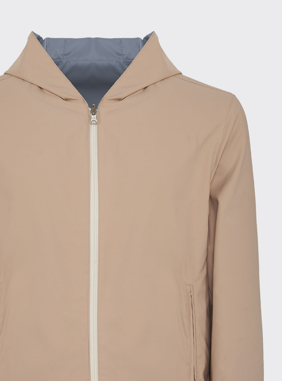 Jay Reversible Technical Jacket Grey / Beige – detail – Scarano Napoli #Colour_Grey / Beige