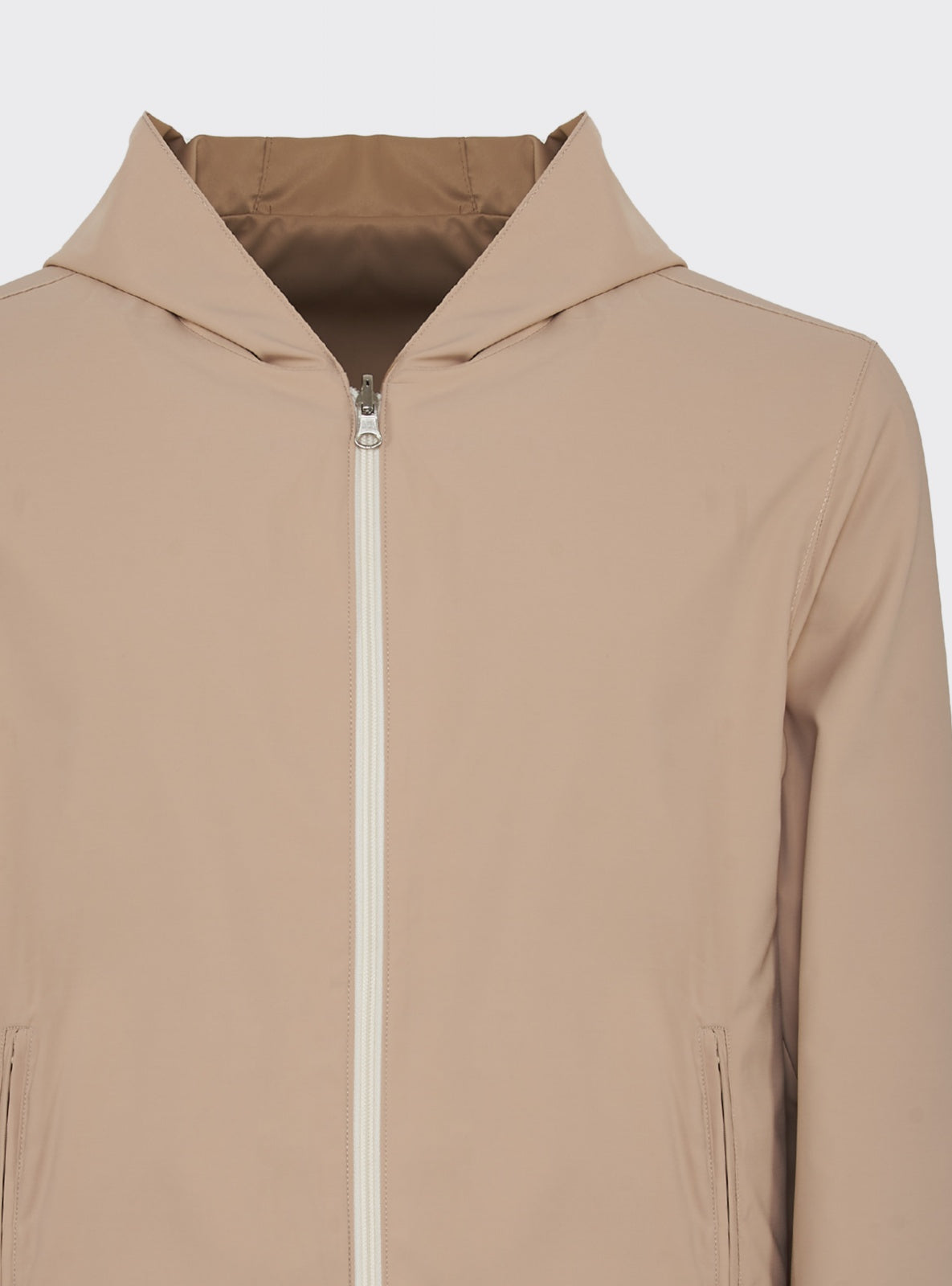 Jay Reversible Technical Jacket Light Beige / Dark Beige – detail – Scarano Napoli #Colour_Light Beige / Dark Beige
