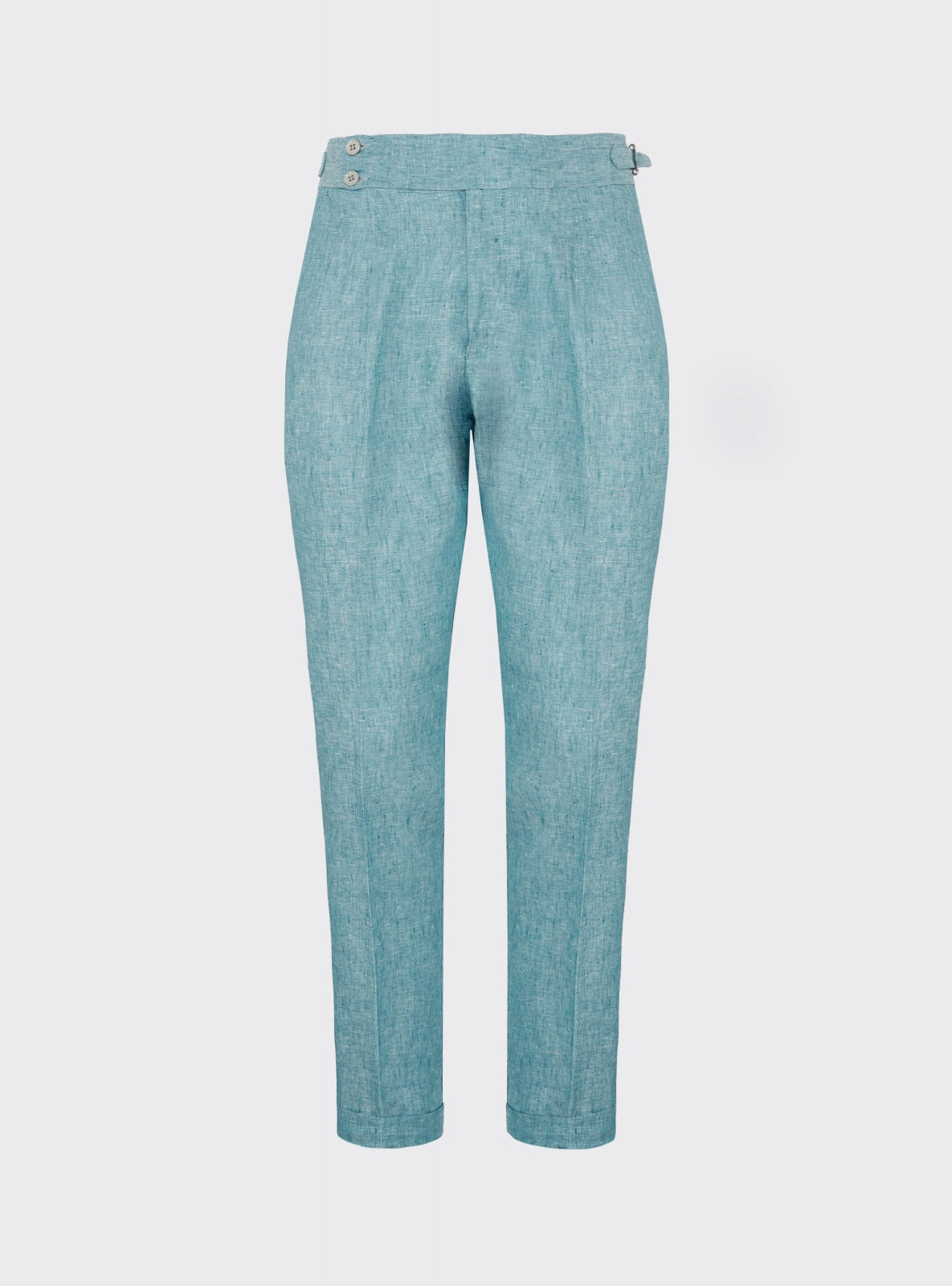 Pantalón Sastre de Lino Verde Agua – Scarano Napoli #Color_Verde Agua