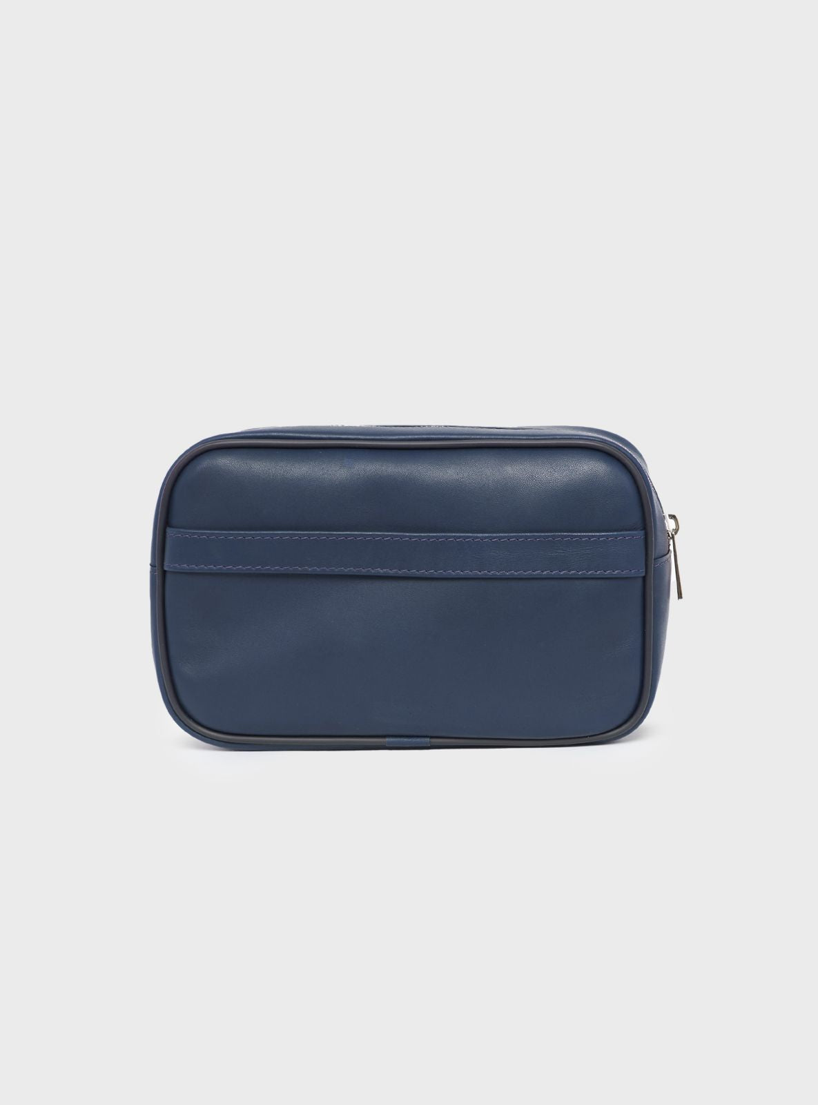 Pochette uomo in pelle blu, dettaglio – Scarano Napoli