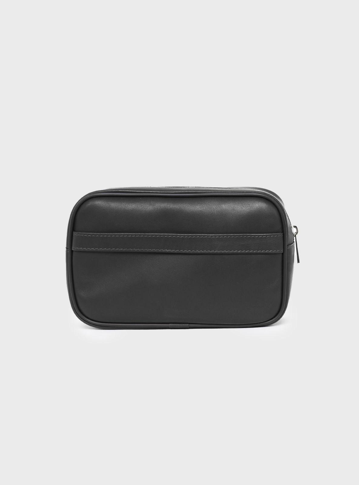 Pochette uomo in pelle nera, dettaglio – Scarano Napoli