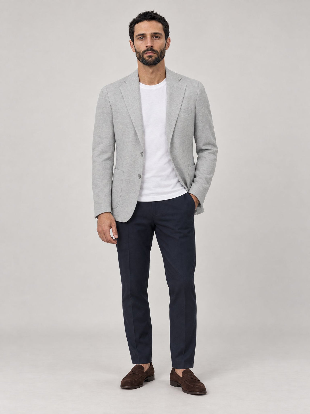 Marco indossa Giacca Rodi in Jersey Grigio – Scarano Napoli #Colore_Grigio
