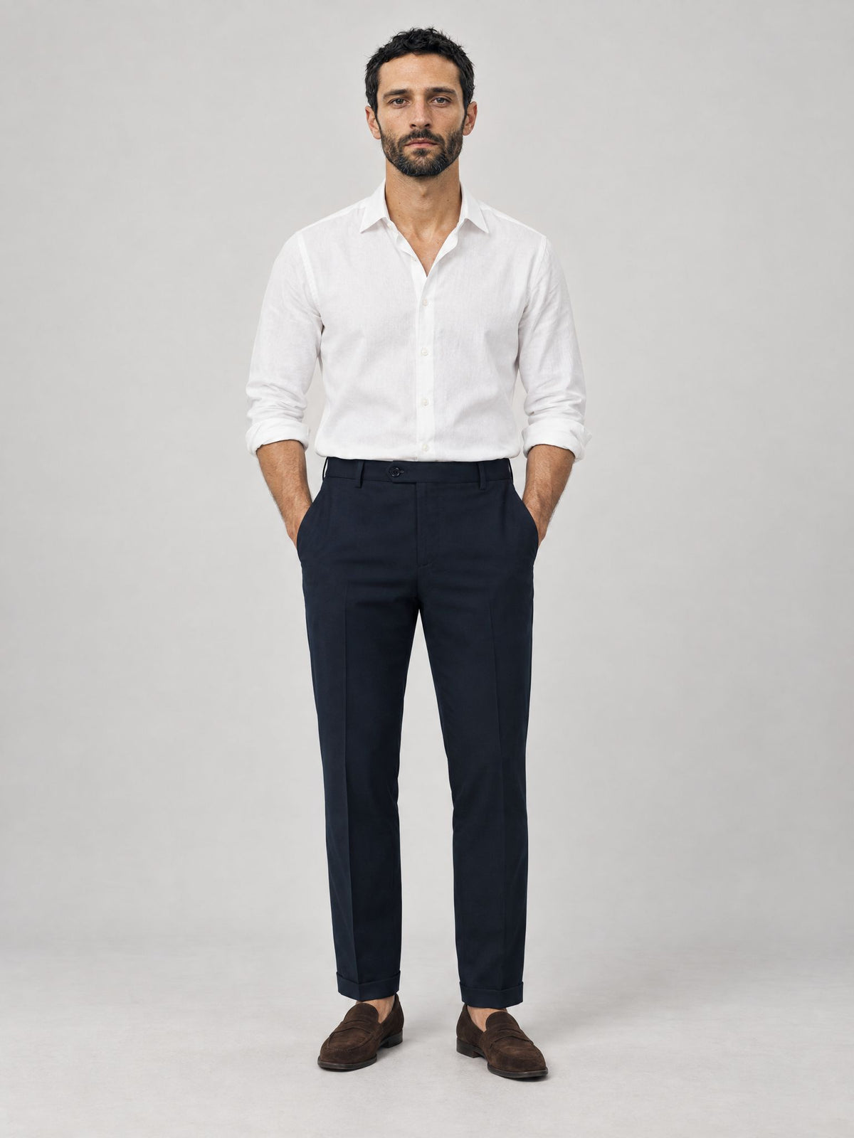 Marco lleva Pantalón Angelo Tropea Azul – Scarano Napoli #Color_Azul