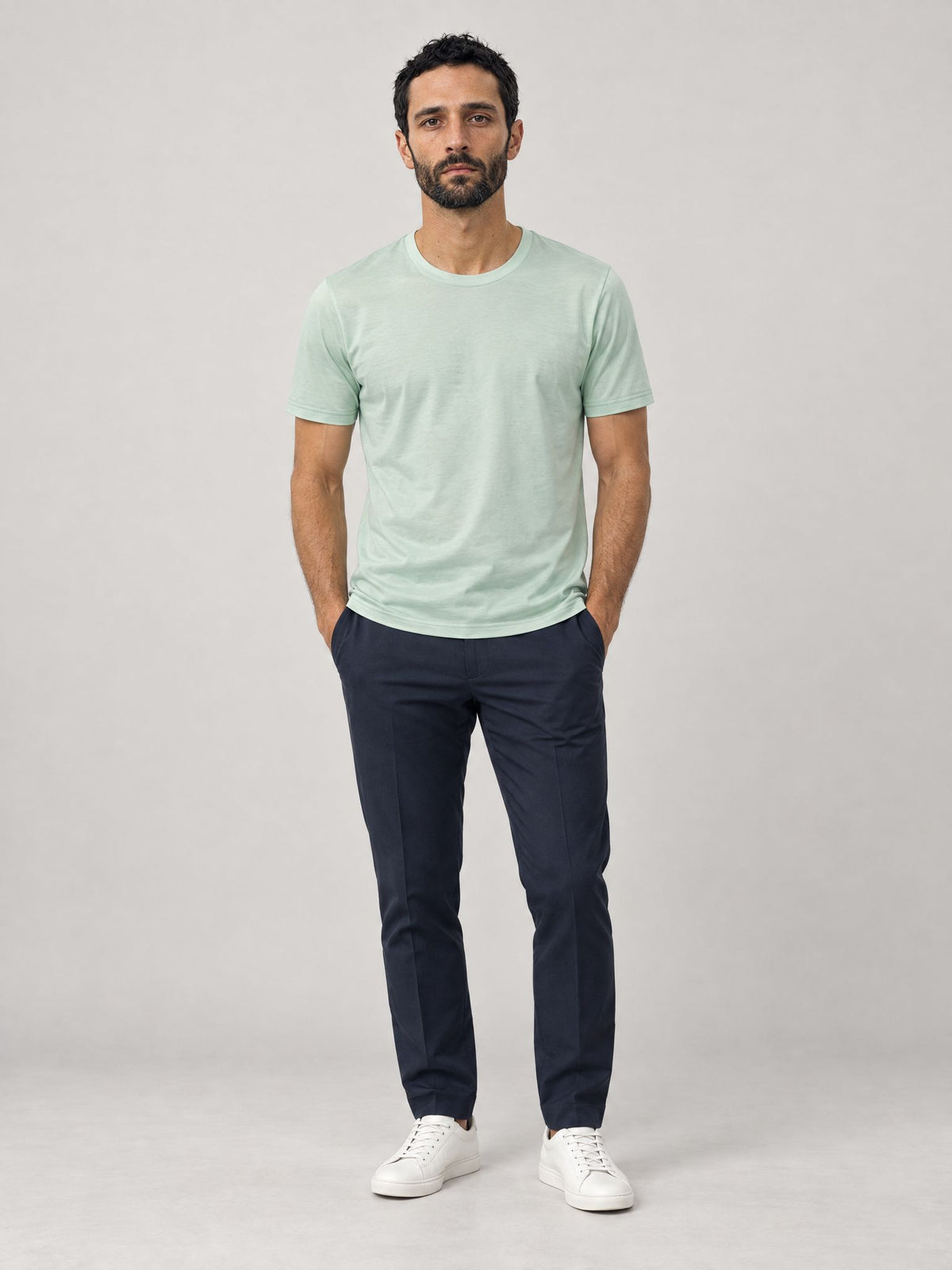 Marco indossa T-Shirt Filo di Scozia Menta – Scarano Napoli #Colore_Menta