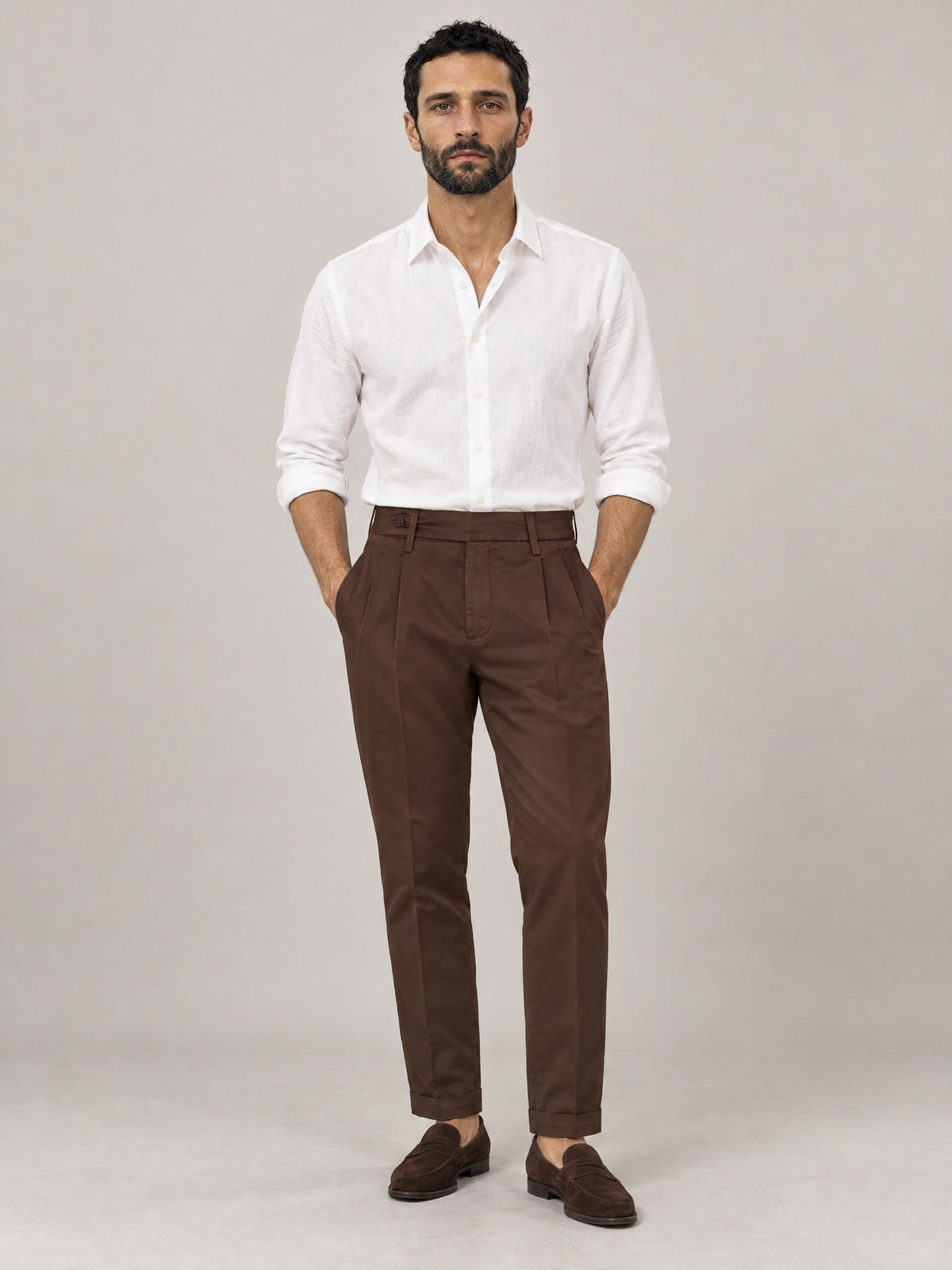 Marco indossa Pantalone Raso Moro – Scarano Napoli #Colore_Moro