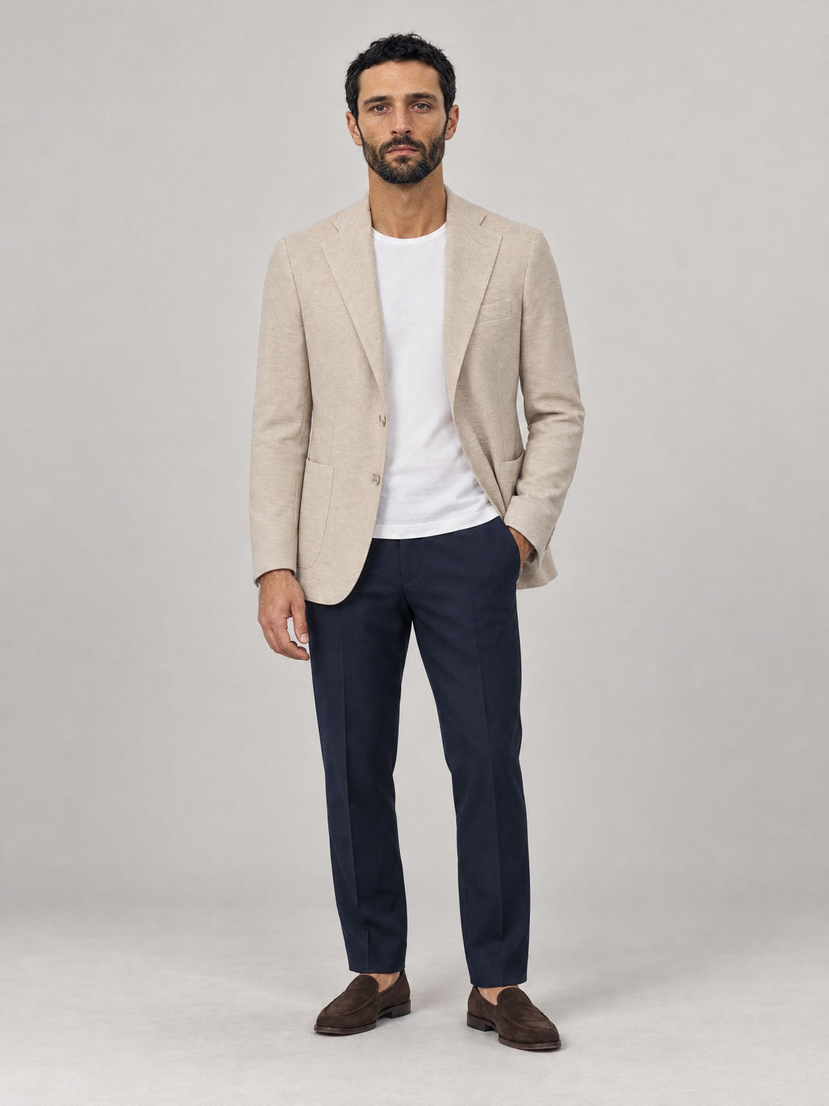 Marco wears Rodi Jersey Jacket Light Beige – Scarano Napoli #Colour_Light Beige