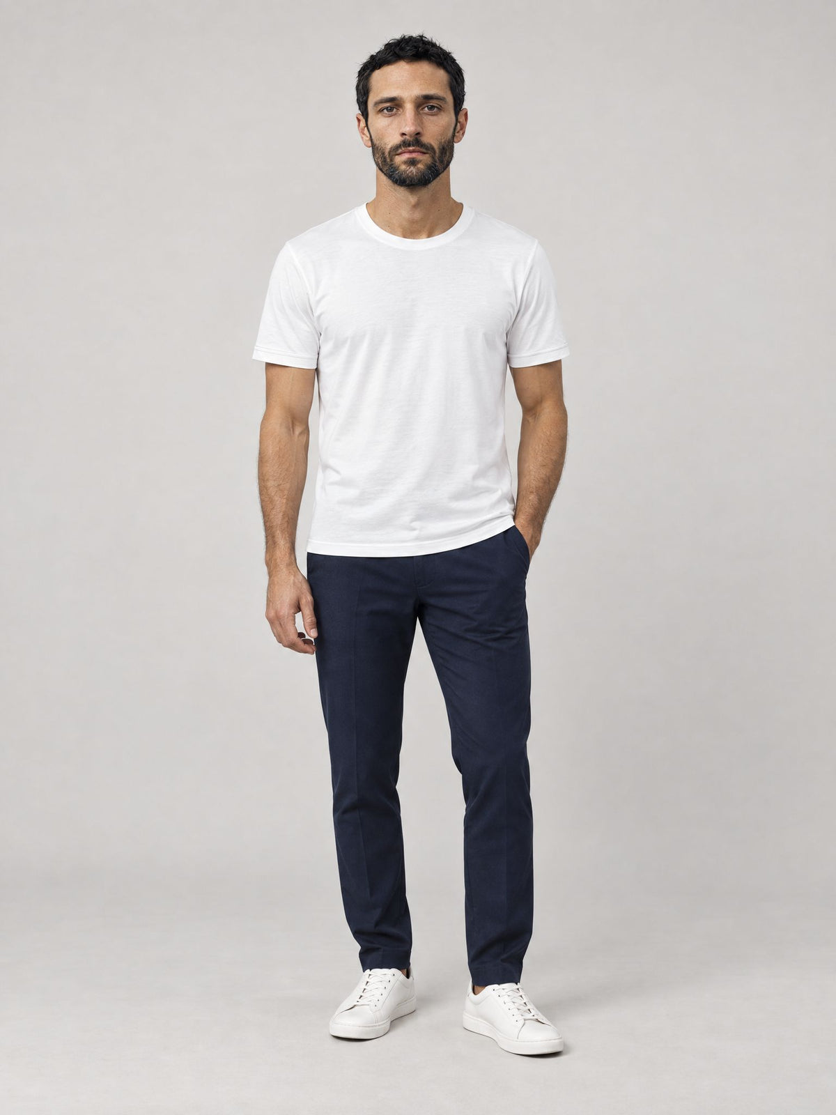 Marco indossa T-Shirt Filo di Scozia Bianco – Scarano Napoli #Colore_Bianco