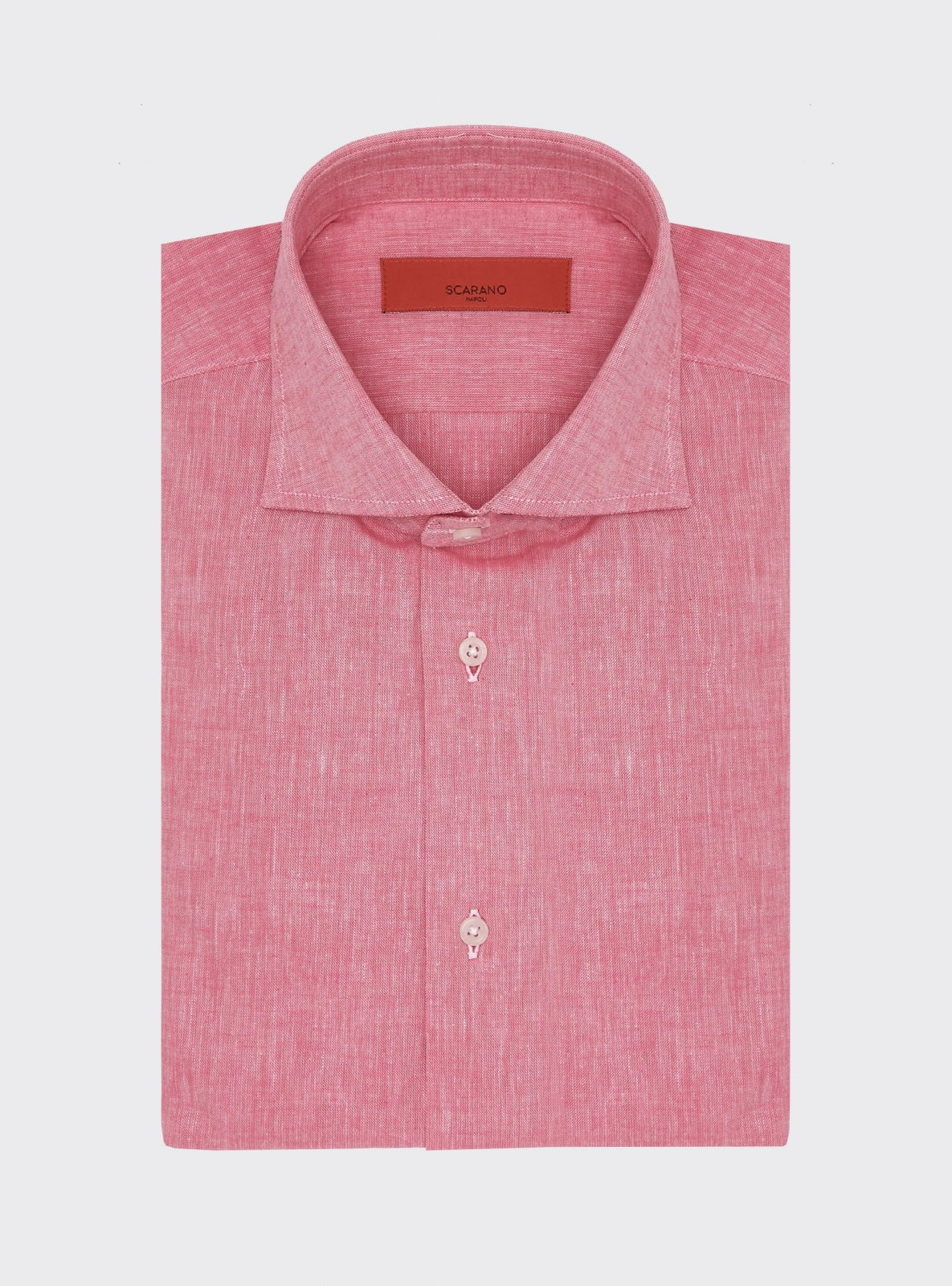 Camisa de Lino Rosa Oscuro – Scarano Napoli #Color_Rosa Oscuro